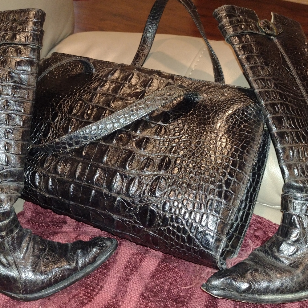 Buitre Crocodile Boots n Bag